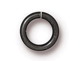 8mm GunMetal Jump rings, 100 Pcs, Round 16 gauge, Tierracast Findings, black oxide finish - P0020BK
