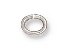 100 Pc Tierracast Rhodium Plated Oval Jump Rings-BULK  - P0018RB - BeadPrism