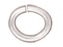Load image into Gallery viewer, 100 Pc Tierracast Silver Plated Oval Jump Rings-BULK - P0018RB - BeadPrism