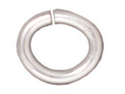 100 Pc Tierracast Silver Plated Oval Jump Rings-BULK - P0018RB - BeadPrism