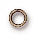 100 Pc Tierracast 5.5mm 20 Gauge Round Oxidized Brass Jump Rings - P0024BO - BeadPrism
