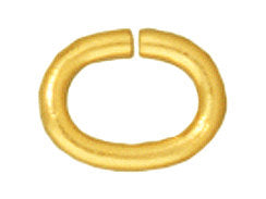100 Pc Tierracast Gold Plated Oval Jump Rings-BULK - P0018GP - BeadPrism