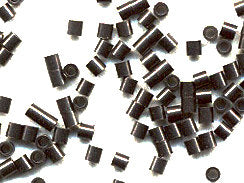 100 Pc 2mm Black Crimp Beads Tierracast  Crimp Tibes - P0030BK - BeadPrism