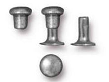 Load image into Gallery viewer, 20 Compression Rivet Sets 4mm Antique Pewter Finish Tierracast Leather Findings - P0060PA - BeadPrism