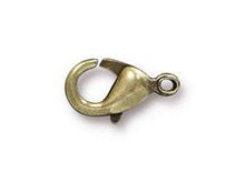 Load image into Gallery viewer, 36 Pc Lobster Claw Clasp 12mm Oxidized Brass, Bronze Finish Findings - CL026ABO - BeadPrism