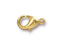 10 Pc Lobster Claw 12mm Gold Plated Finish Tierracast Findings - P0110GP - BeadPrism