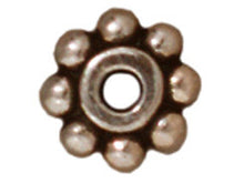 Load image into Gallery viewer, 50 Pc 6mm Daisy Heishi Spacer Bead Antique Fine SIlver Plated, Tierracast Lead Free Pewter - P0407SA - BeadPrism