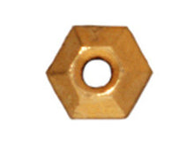 Load image into Gallery viewer, 50 Pc 5mm Faceted Hex Heishi Spacer Bead 22 Kt Antique Gold Plated Tierracast  - P0423GA - BeadPrism