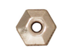 50 Pc Faceted Hex Heishi Spacer Bead 5mm Antique Silver Finish Tierracast Spacer Beads - P0423SA - BeadPrism