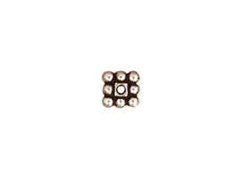 5mm Square Heishi Beads, 5mm Antique Silver Plated Daisy Beads, Tierracast - 93-0428-12 - P0428SA - BeadPrism