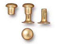 20 sets Rivet Set 4x5mm Bright Gold Finish Tierracast Leather Findings - P0060GB - BeadPrism