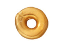 Load image into Gallery viewer, 100 Pc Heishi Spacer Bead 4x1mm Bright Gold Tierracast, 4mm gold heishi spacer bead - P0405GB - BeadPrism
