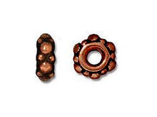 Load image into Gallery viewer, 50 Pc Heishi Spacer Bead 5mm Antique Copper Finish Tierracast Spacer Beads - P0425CA - BeadPrism