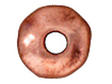 Load image into Gallery viewer, 50 Pc Nugget Heishi Spacer Bead 5mm Antique Copper Finish Tierracast Spacer Beads - P0435CA - BeadPrism