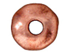 50 Pc Nugget Heishi Spacer Bead 5mm Antique Copper Finish Tierracast Spacer Beads - P0435CA - BeadPrism
