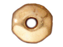 Load image into Gallery viewer, 50 Pc Nugget Heishi Spacer Bead 5mm Bright Gold Finish Tierracast Spacer Beads - P0435GB - BeadPrism