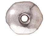 50 Pc Nugget Heishi Spacer Bead 7mm Bright Rhodium Finish Tierracast Spacer Beads - P0436RB