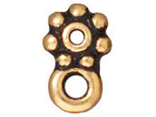 Load image into Gallery viewer, 50 Pc Daisy Heishi Spacer Bead with Loop 5mm Antique Gold Plated Tierracast 93-0435 - P0437GA - BeadPrism