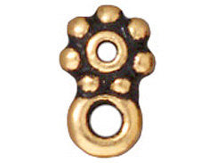 50 Pc Daisy Heishi Spacer Bead with Loop 5mm Antique Gold Plated Tierracast 93-0435 - P0437GA - BeadPrism