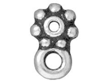 Load image into Gallery viewer, 20 Pc Daisy Heishi Spacer Bead with Loop 7mm Antique Silver Finish Tierracast Spacer Beads - P0438SA - BeadPrism