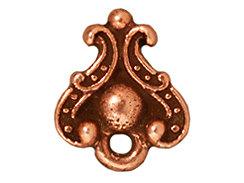 1 Pair Duchess Earring Post w/ Loop 11mm Antique Copper Finish Hypoallergenic Tierracast - P1054CA-2 - BeadPrism
