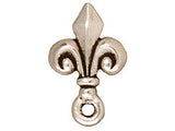 4Pc Fleur-de-Lis Earring Post w/Loop 14mm Silver Finish Hypoallergenic Tierracast Findings-P1058SA