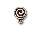 4 Pc Spiral TierraCast Pewter Earring Post with Loop 13x10 mm Antiqued Fine Silver plated  - P1071SA