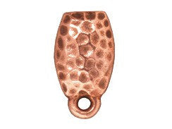 4Pc Hammered Earring Post w/Loop 13mm Copper Finish Hypoalergenic Tierracast LeadFree Pewter-P1077CA - BeadPrism