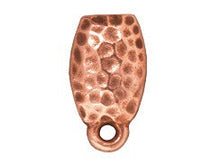 Load image into Gallery viewer, 4Pc Hammered Earring Post w/Loop 13mm Copper Finish Hypoalergenic Tierracast LeadFree Pewter-P1077CA - BeadPrism