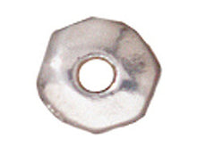 Load image into Gallery viewer, 50 Pc Nugget Heishi Spacer Bead 5mm Bright Silver Finish Tierracast Spacer Beads - P0435SB - BeadPrism