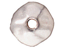 Load image into Gallery viewer, 50 Pc Nugget Heishi Spacer Bead 7mm Bright Silver Finish Tierracast Spacer Beads - P0436SB - BeadPrism