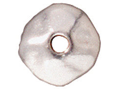 50 Pc Nugget Heishi Spacer Bead 7mm Bright Silver Finish Tierracast Spacer Beads - P0436SB - BeadPrism