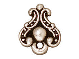 4Pc Duchess Earring Post w/Loop 11mm Antique Silver Finish Hypoallergenic Tierracast - P1054SA