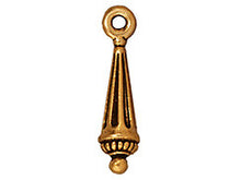 Load image into Gallery viewer, 10 Pc Drop Column Charm 19x5mm Antique Gold Finish Tierracast Charms - P2075GA - BeadPrism