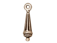 10 Pc Drop Column Charm 19x5mm Antique Silver Finish Tierracast Charms - P2075SA - BeadPrism