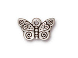 5 Pc Spiral Butterfly Charm 10x16mm Antique Silver Finish Tierracast Charms - P2162SA