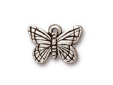 5 Pc Monarch Butterfly Charm 11x16mm Antique Silver Finish Tierracast Charms - P2122SA
