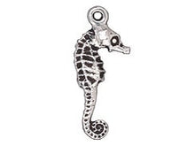 Load image into Gallery viewer, 10 Pc Seahorse Charm 24mm Antique Silver Finish Tierracast Lead Free Pewter charms - P2236SA - BeadPrism