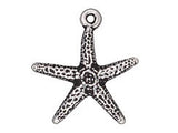 5 Pc Starfish Charm 20x18mm Antique Silver Finish Tierracast Charms Lead free Pewter - P2232SA