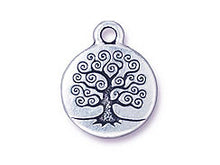 Load image into Gallery viewer, 10 Pc Tree of Life Charm 19x13mm Antique Silver Finish TierraCast Charms - P2303SA - BeadPrism