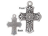 5Pc Talvera Cross Charm 29mm Antique Silver Finish TierraCast Charms - P2321SA