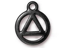 Load image into Gallery viewer, 5 Pc Recovery Charm 20x16mm Black Finish TierraCast Charms - P2360BK - BeadPrism