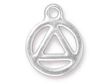 Load image into Gallery viewer, 5 Pc Recovery Charm 20x16mm Bright Rhodium TierraCast Charms  94-2360 - P2360RB - BeadPrism