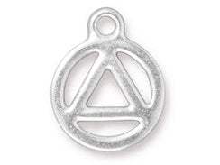 5 Pc Recovery Charm 20x16mm Bright Rhodium TierraCast Charms  94-2360 - P2360RB - BeadPrism