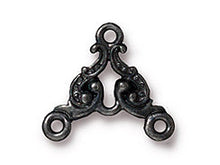 Load image into Gallery viewer, 5 Pc Empire Link 17x15mm Black TierraCast Link - P3034BK - BeadPrism
