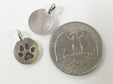 Load image into Gallery viewer, Paw Charm Antique Silver Plated, Lead Free Pewter, Tierracast 11.5mm 5, 10, or 20 Pcs - P2420SA - BeadPrism