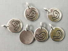 Load image into Gallery viewer, Fat Bird Charm Antique Silver Plated Lead Free Pewter, Tierracast 11.5mm Silver Bird Charm - P2422SA - BeadPrism