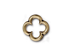 5 Pc Quatrefoil Link 14x15mm Oxidized Brass TierraCast Link - P3140BO - BeadPrism