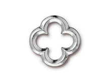 Load image into Gallery viewer, 5 Pc Quatrefoil Link 19x19mm Bright Rhodium TierraCast Link - P3141RB - BeadPrism