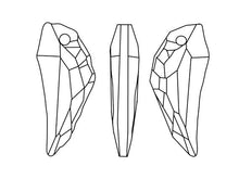 Load image into Gallery viewer, Swarovski Large Tooth Teeth Pendant 50mm 2" Crystal Unisex Wolf Tooth/Angel wing Pendant -CO-6150 - BeadPrism